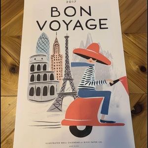 Rifle Paper Co Bon Voyage Wall Calendar - 2017